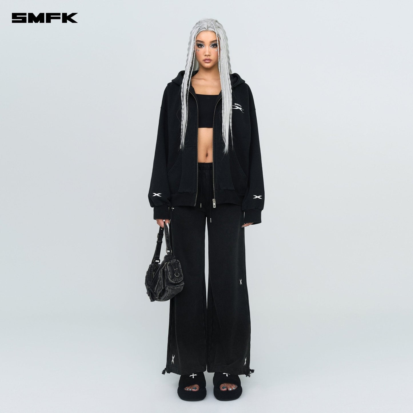 SMFK Future Genes Loose Hoodie Jacket Black