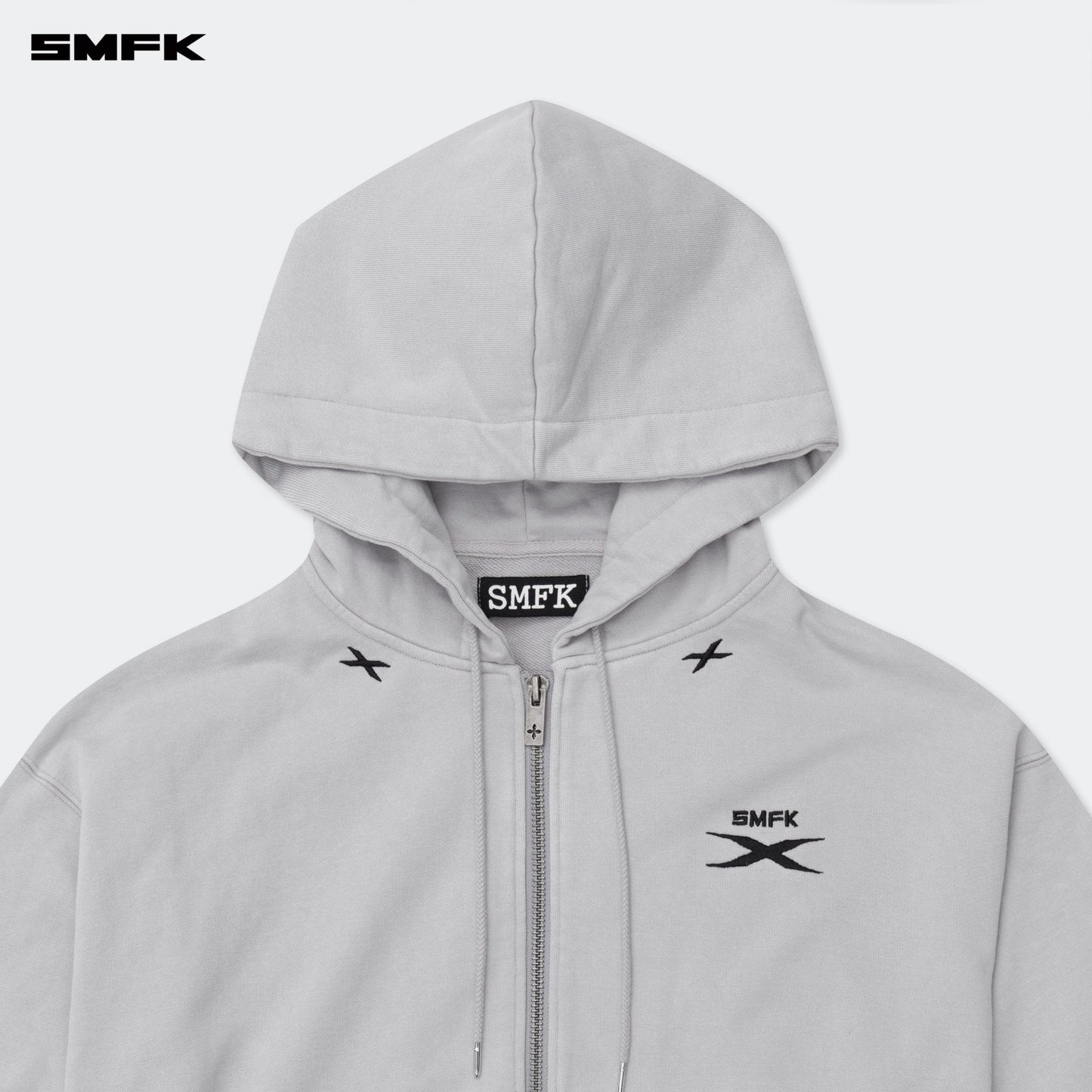 SMFK Future Genes Loose Hoodie Jacket Gray