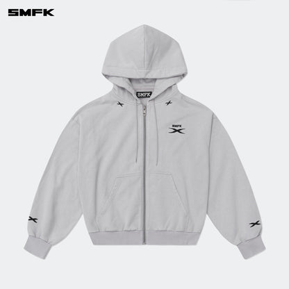 SMFK Future Genes Loose Hoodie Jacket Gray