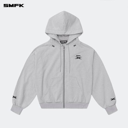 SMFK Future Genes Loose Hoodie Jacket Gray