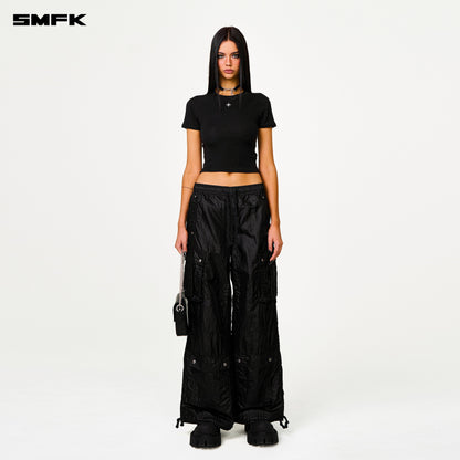 SMFK FUTURE Lightning Wide-Leg Track Pants in Black