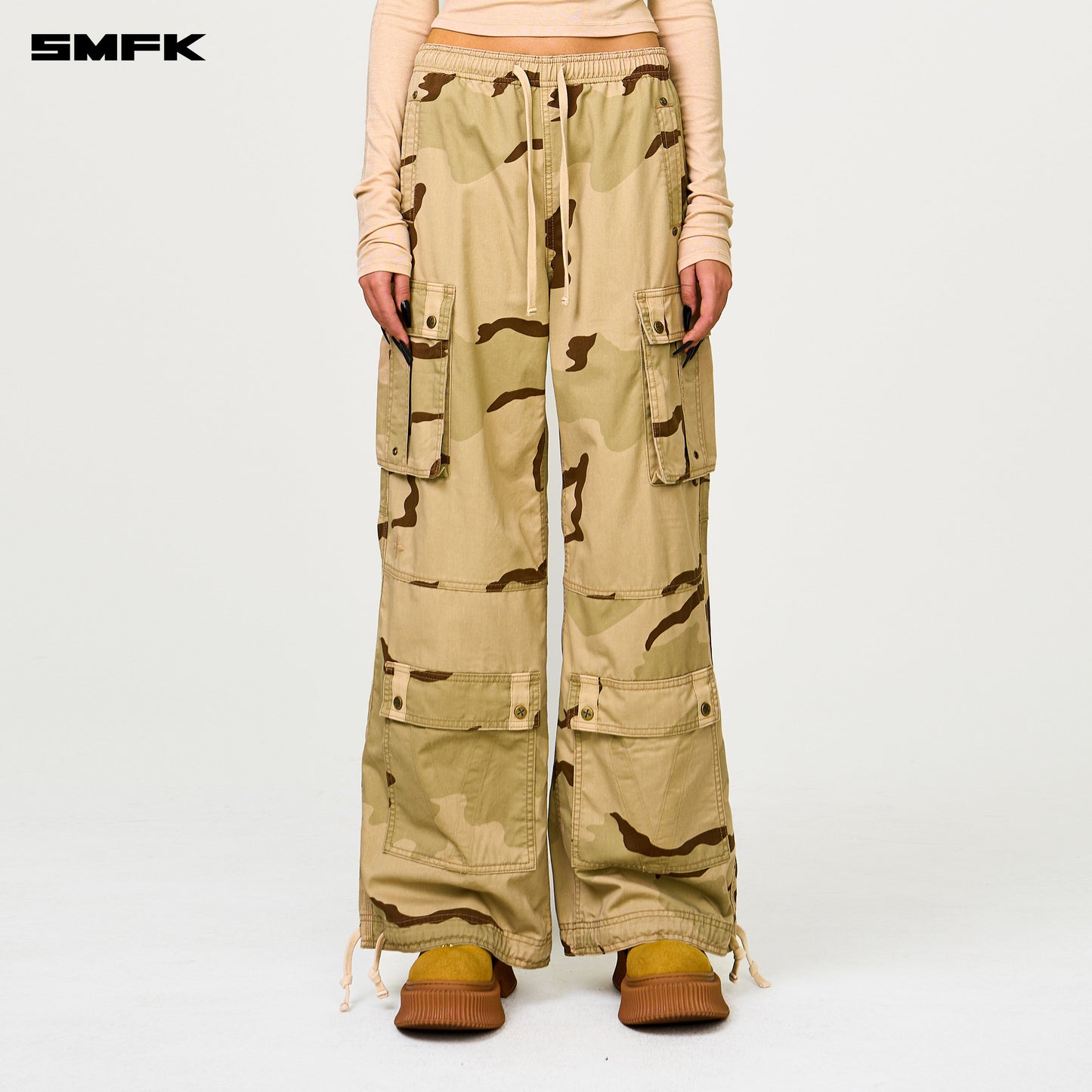 SMFK FUTURE Lightning Wide-Leg Track Pants in Camouflage