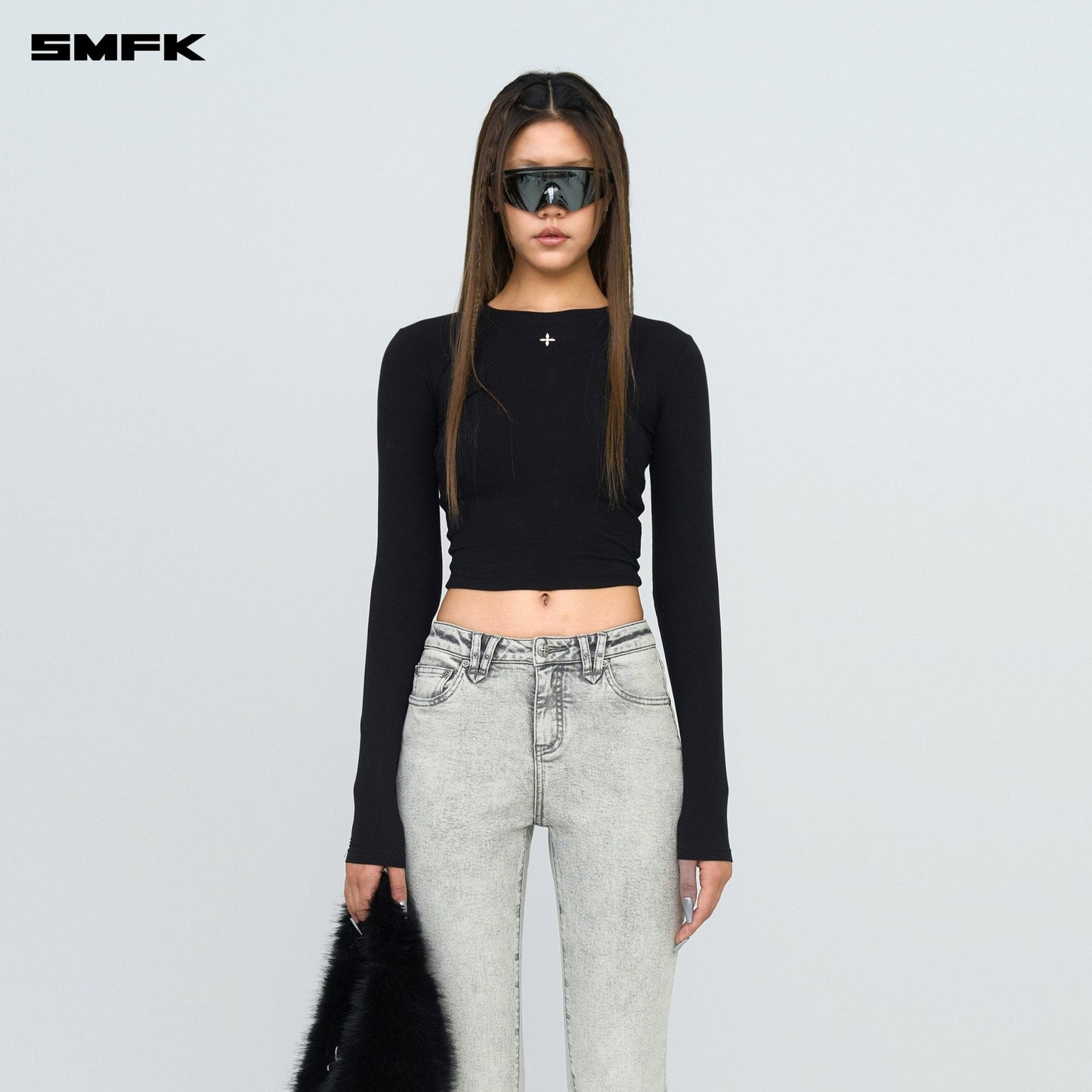 SMFK FUTURE Mirage Gray Nebula Stretch-flared Jeans