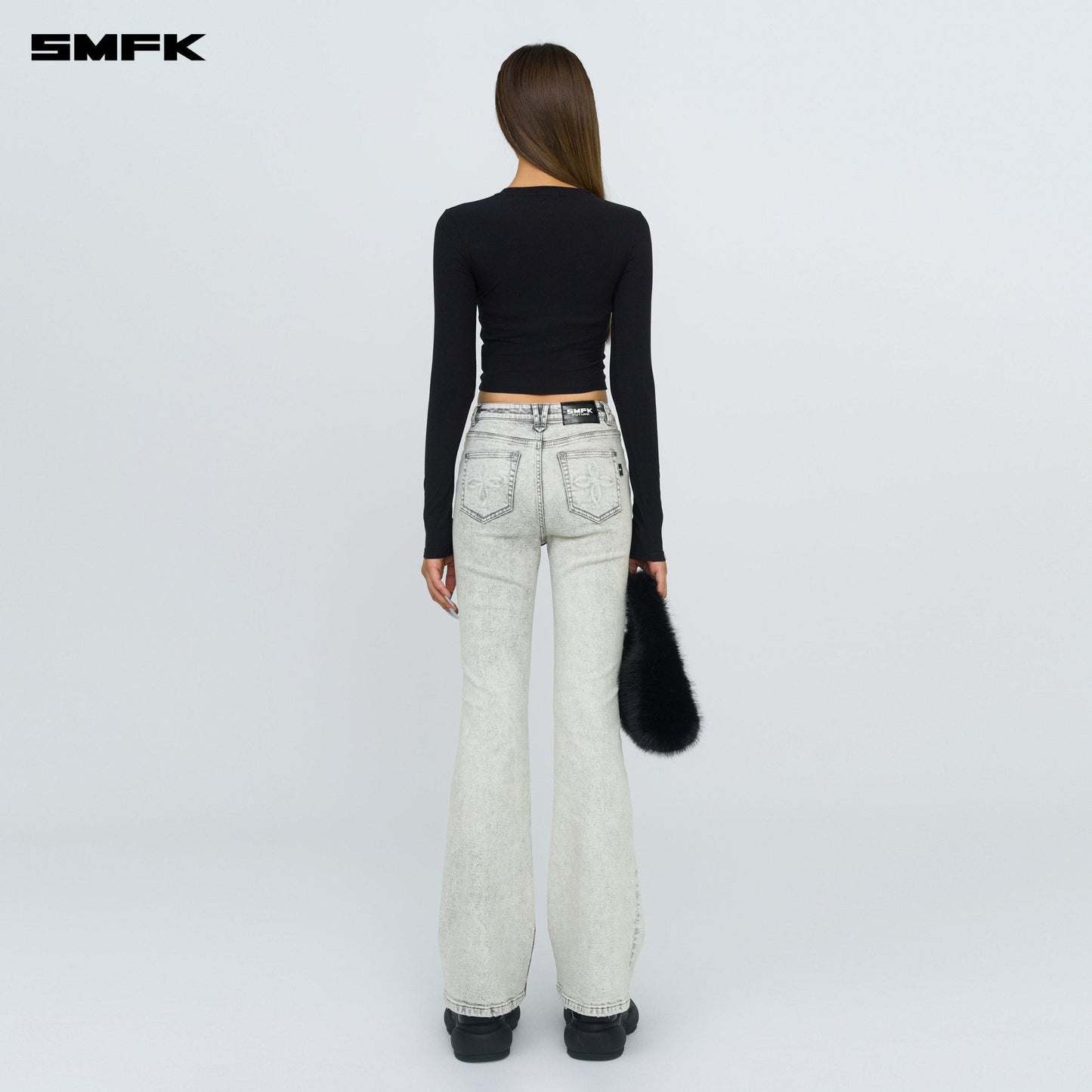 SMFK FUTURE Mirage Gray Nebula Stretch-flared Jeans