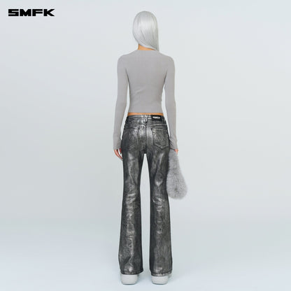 SMFK FUTURE Mirage Silver Nebula Stretch-flared Jeans