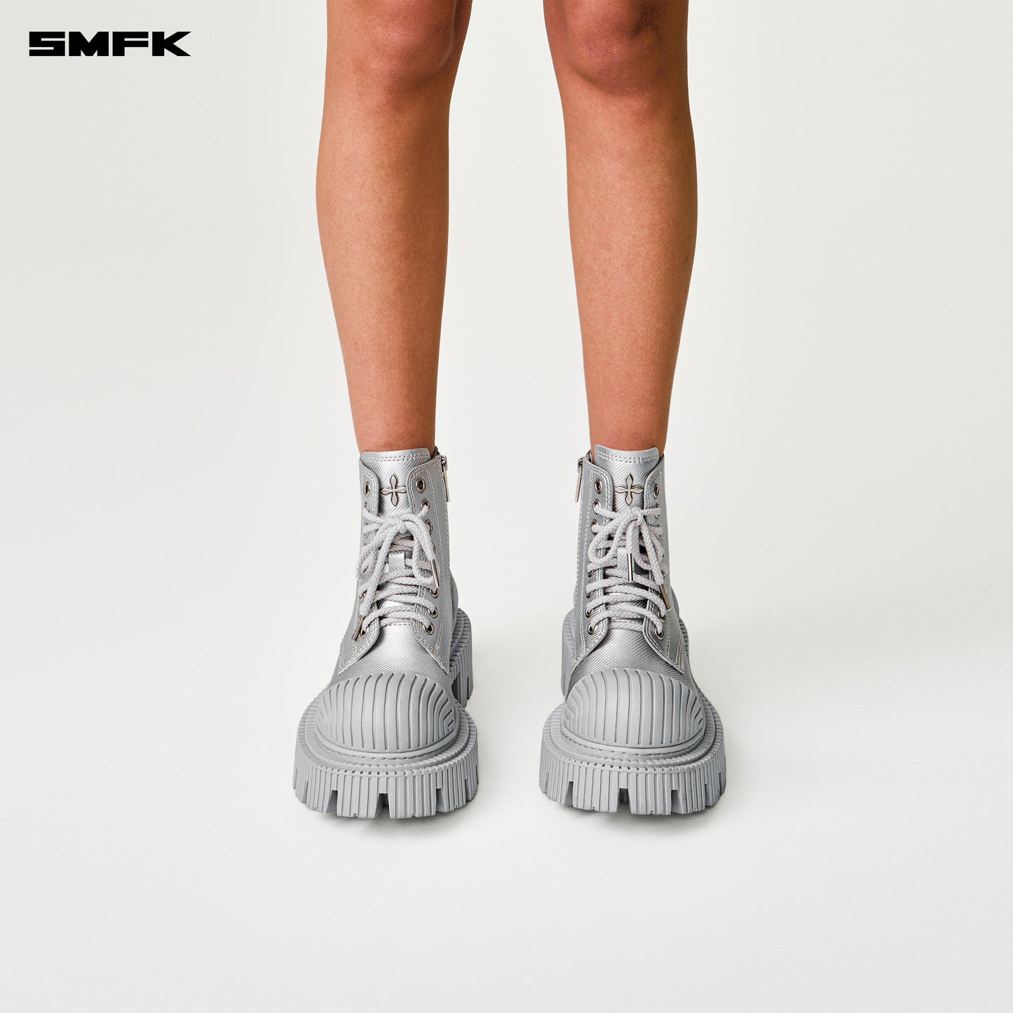 SMFK FUTURE RIPPLE Motorcycle Boots in Silver