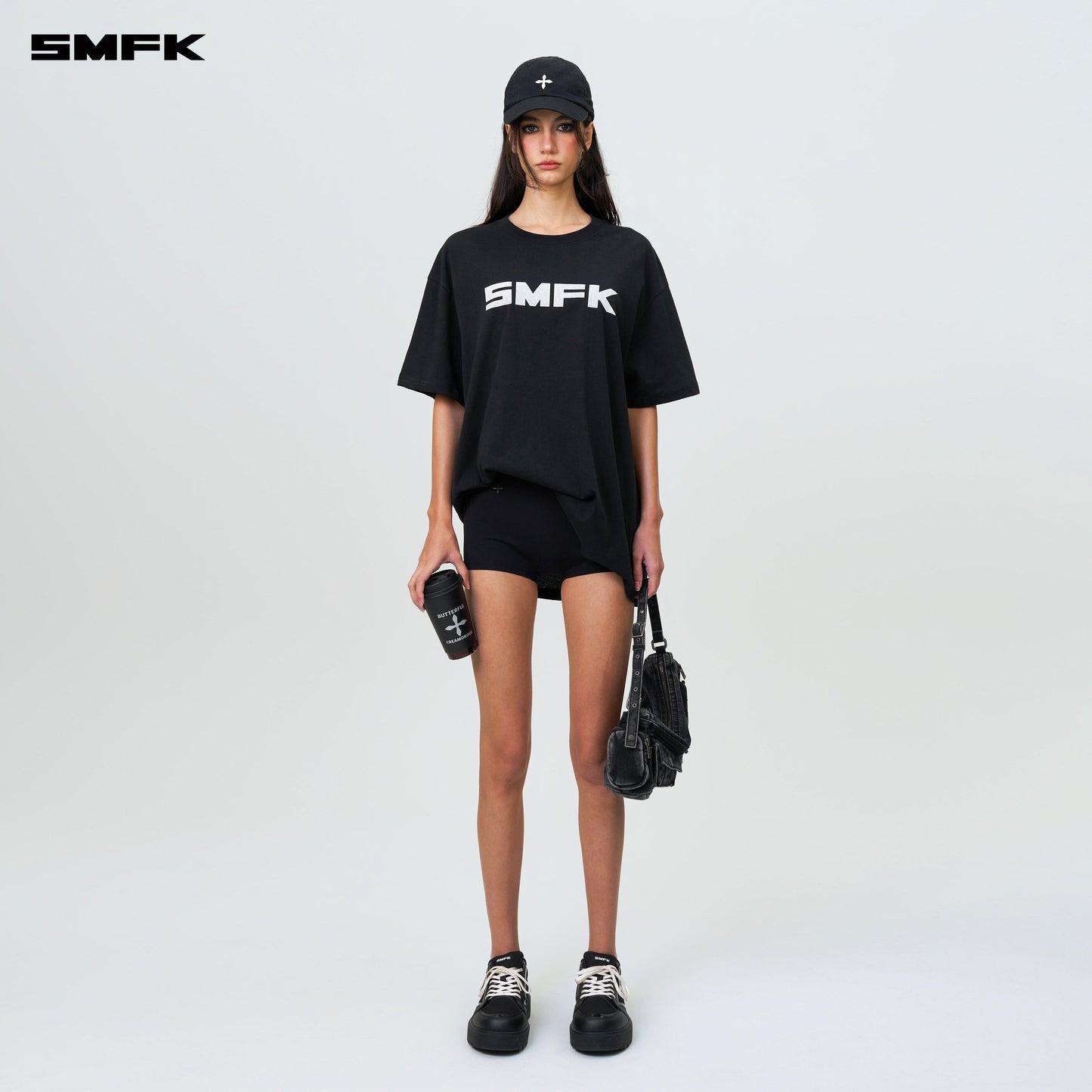 SMFK FUTURE SMFK Logo Standard Loose Tee Black