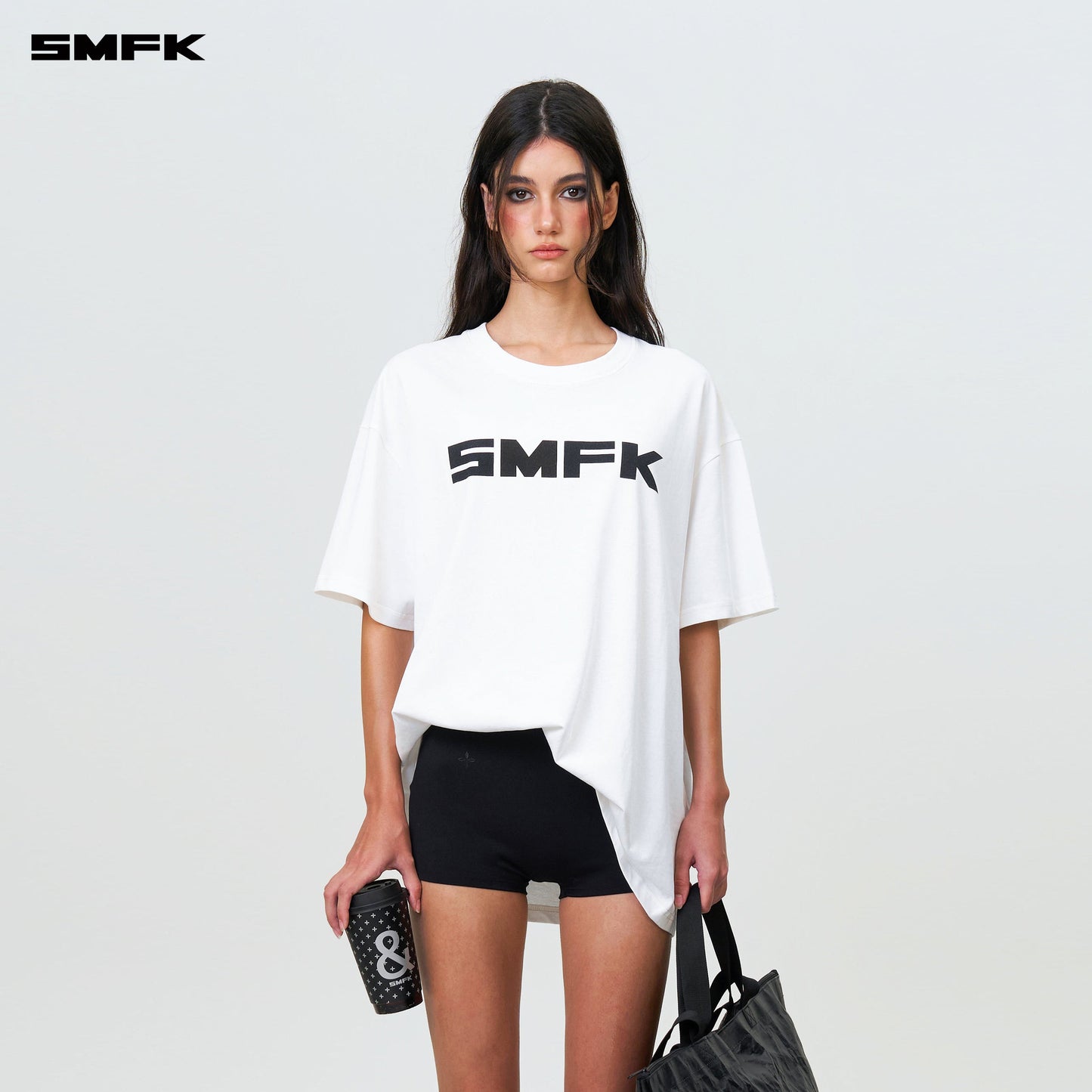 SMFK FUTURE SMFK Logo Standard Loose Tee White