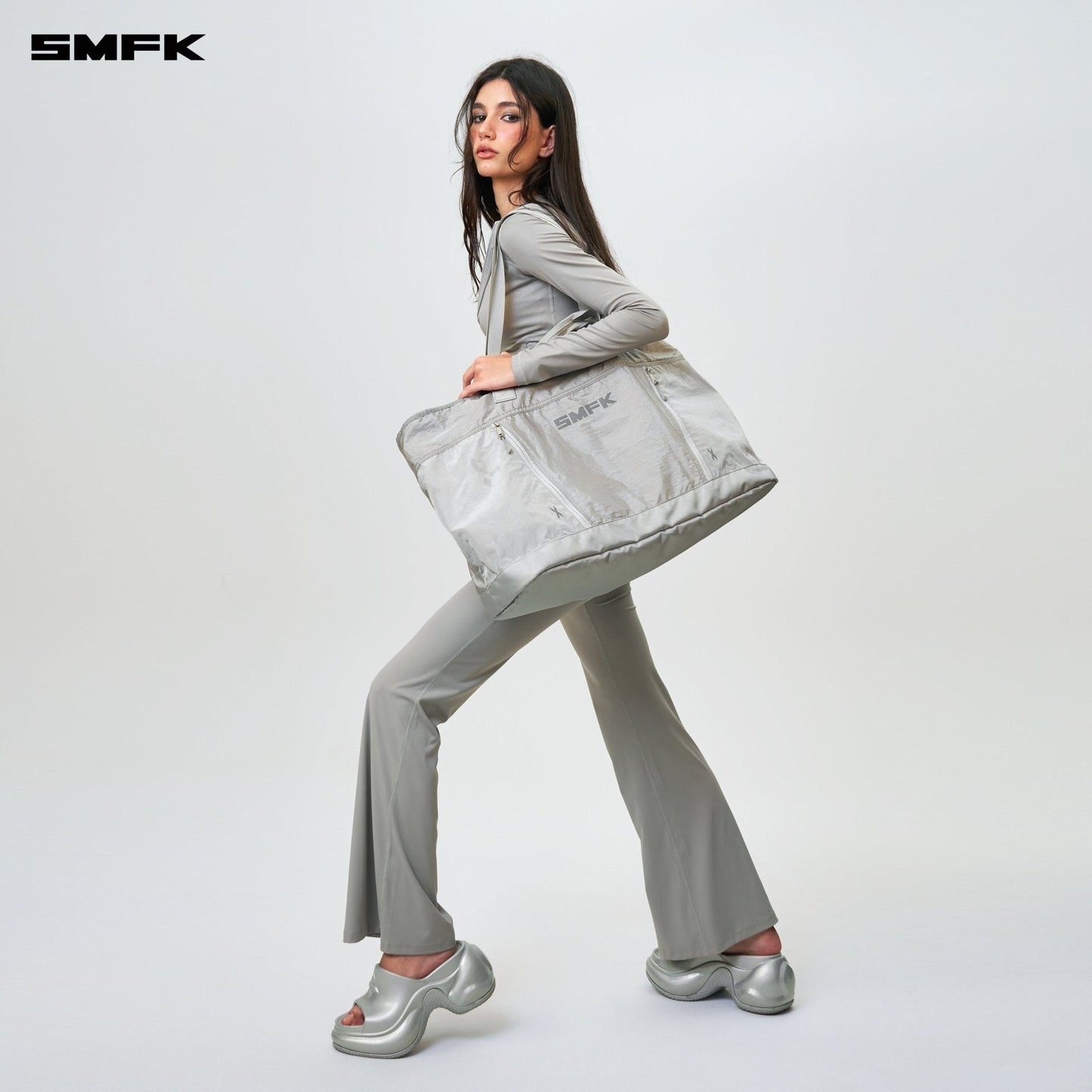 SMFK FUTURE Storm Gym Sports Bag Silver (Large)