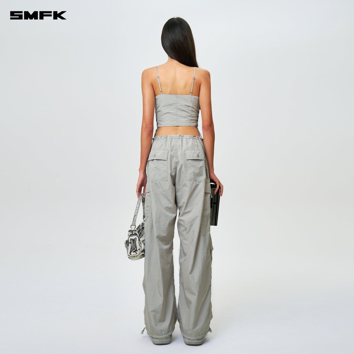 SMFK FUTURE Storm Hunting Loose Paratrooper Pants Silver