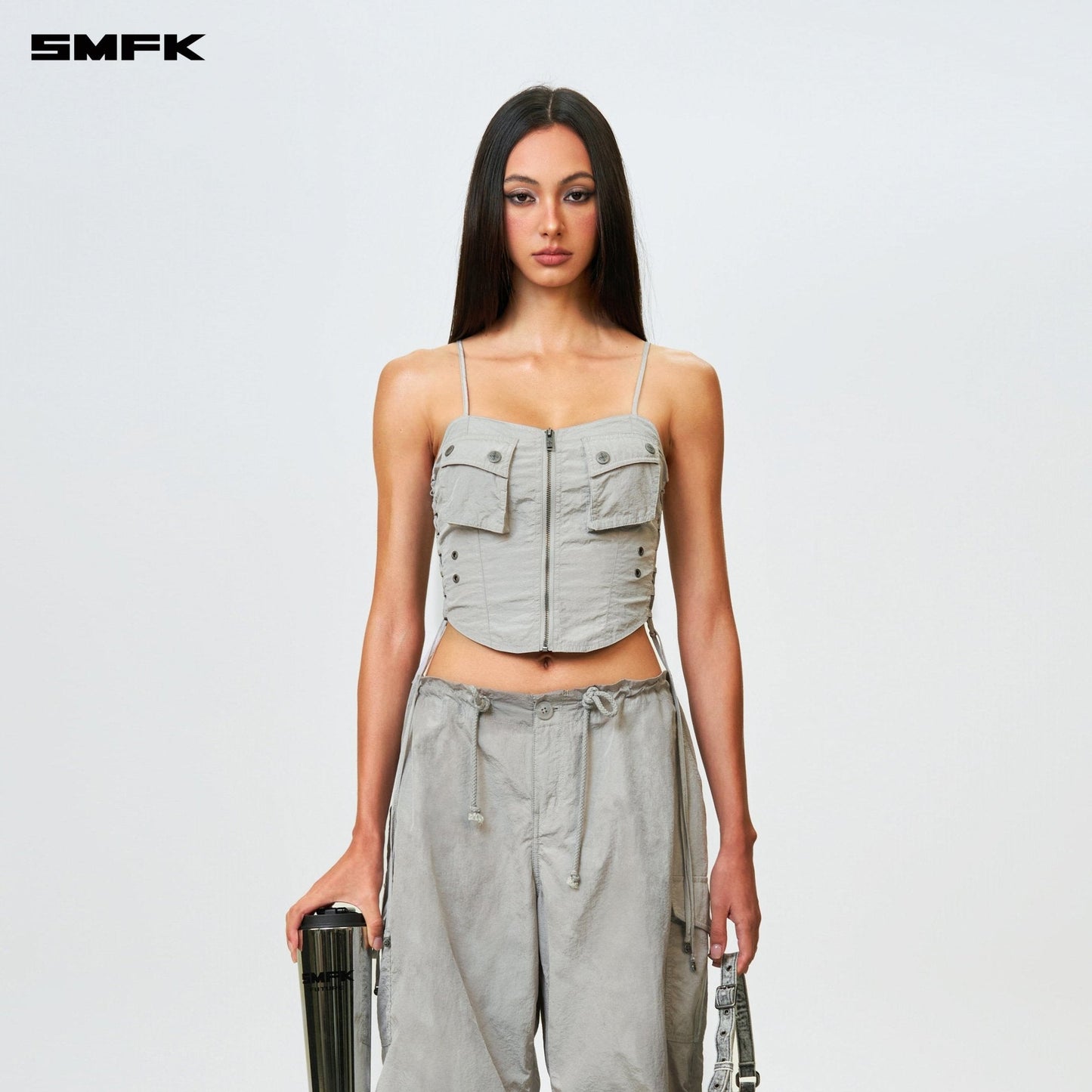 SMFK FUTURE Storm Hunting Loose Paratrooper Pants Silver