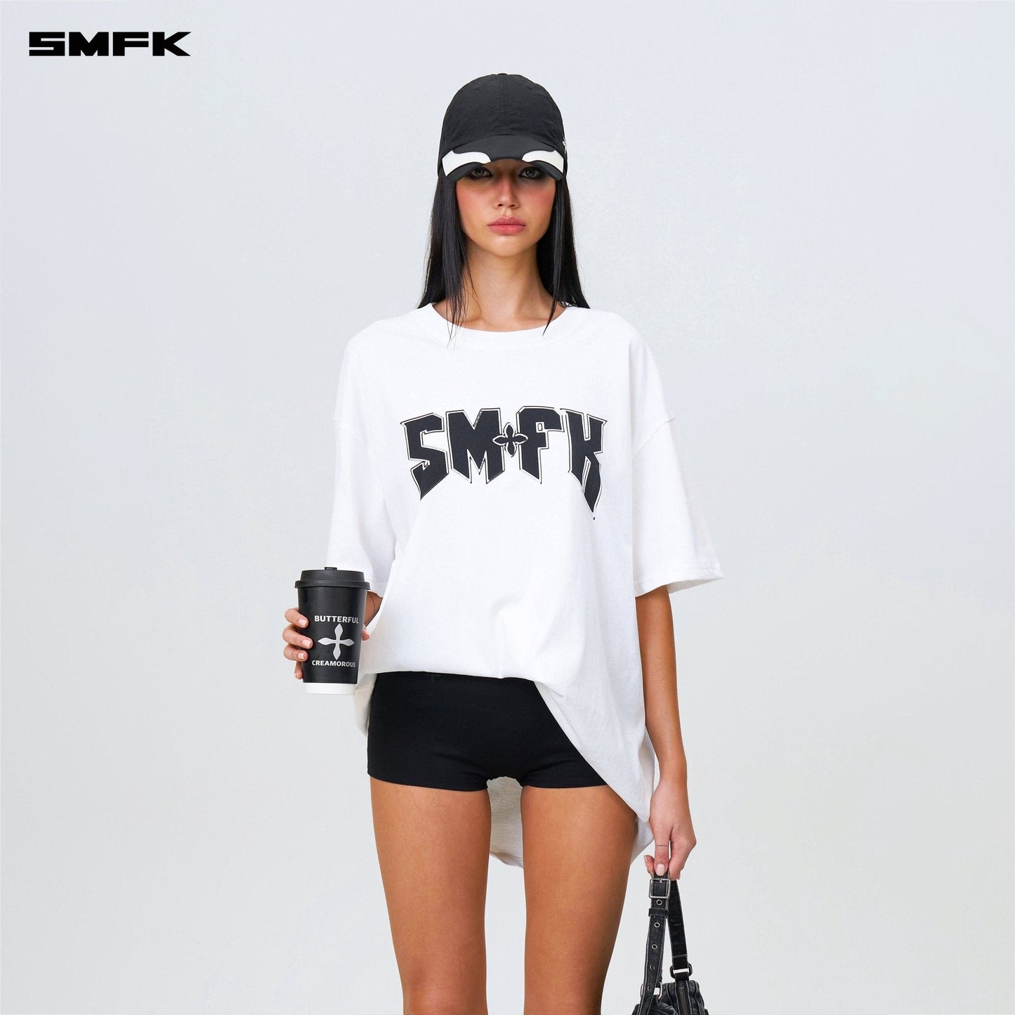 SMFK FUTURE Storm Ultra-Light Baseball Cap Black and White