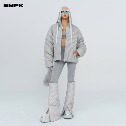 SMFK FUTURE Storm Wide Down Puff Jacket In Silver