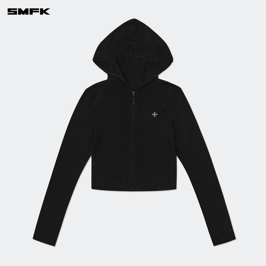 SMFK FUTURE Ultra High-Tech Seamless Knit Sweatshirt Black