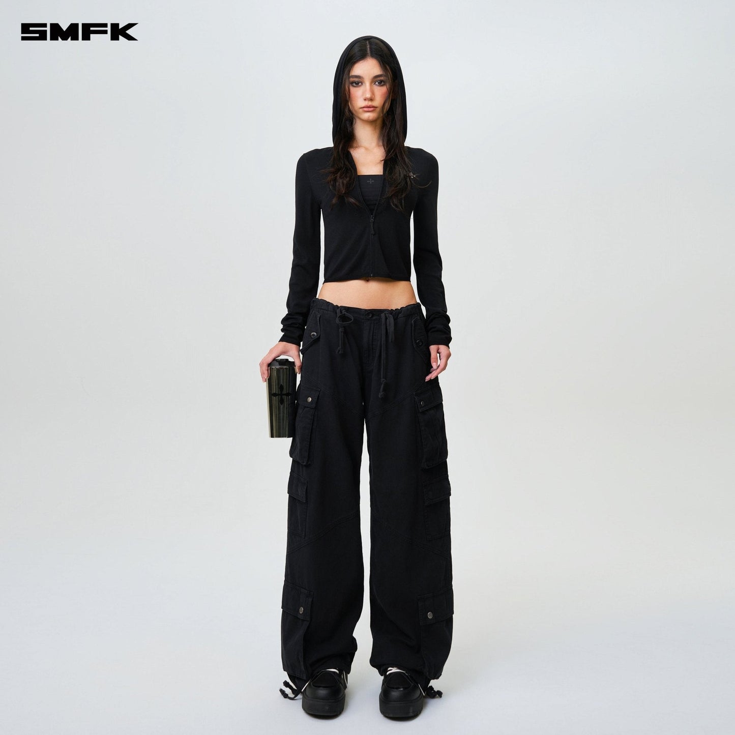 SMFK FUTURE Ultra High-Tech Seamless Knit Sweatshirt Black