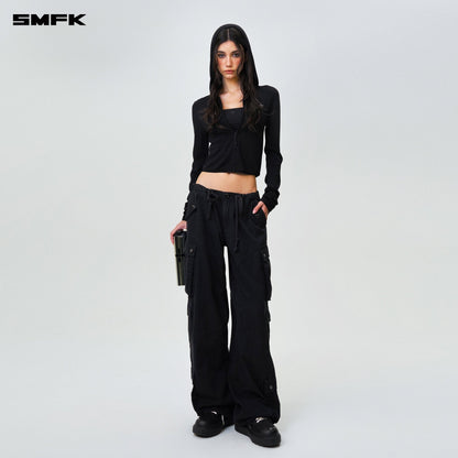 SMFK FUTURE Ultra High-Tech Seamless Knit Sweatshirt Black