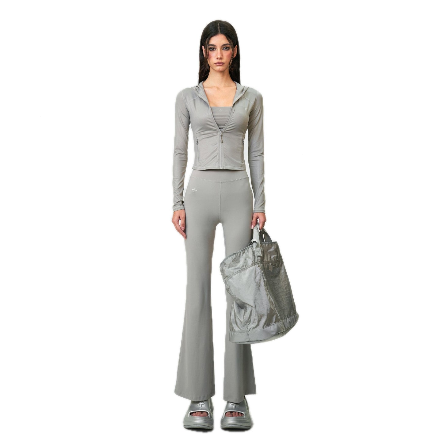 SMFK FUTURE Wave Body Shaping Flared Pants Gray