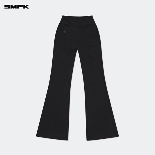 SMFK FUTURE Wave Body Shaping Sports Flared Pants Black