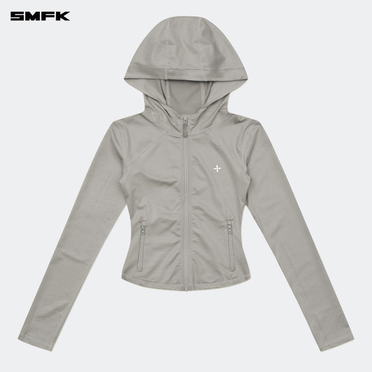 SMFK FUTURE Wave Elastic Training Hoodie Silver