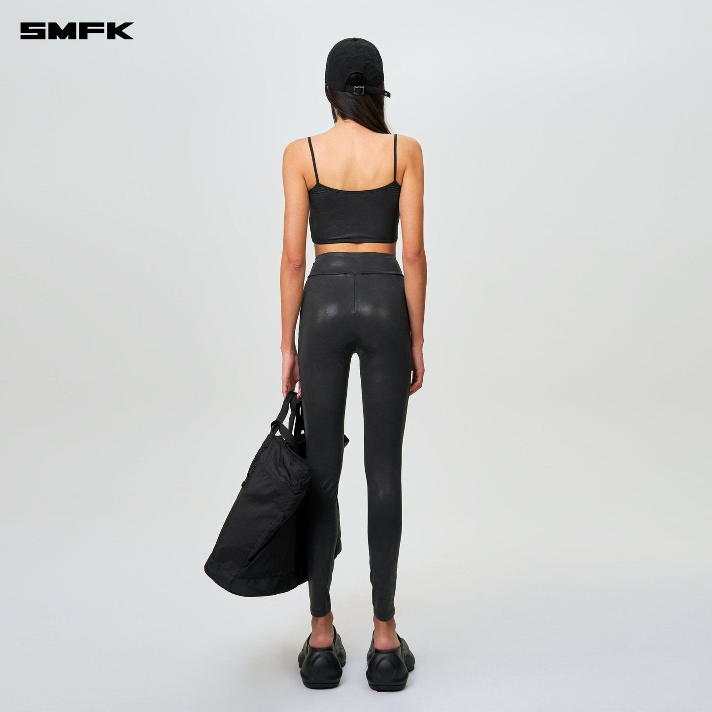 SMFK FUTURE Wave High-Waisted Body Shaping Long Pants Black