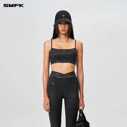 SMFK FUTURE Wave High-Waisted Body Shaping Long Pants Black