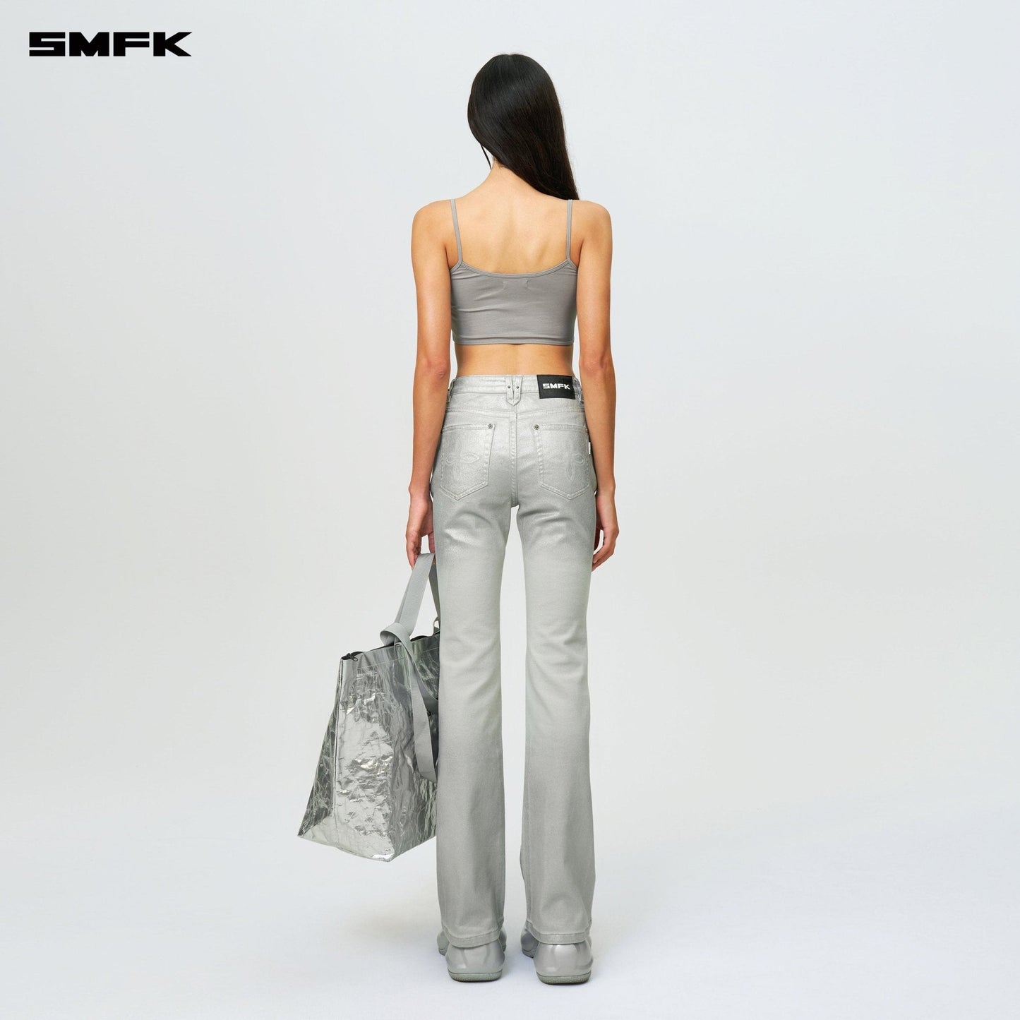 SMFK FUTURE Wave Mindful Body Shaping Strap Top Silver