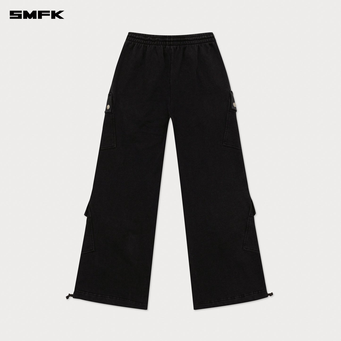 SMFK FUTURE Wide-Leg Track Pants in Black