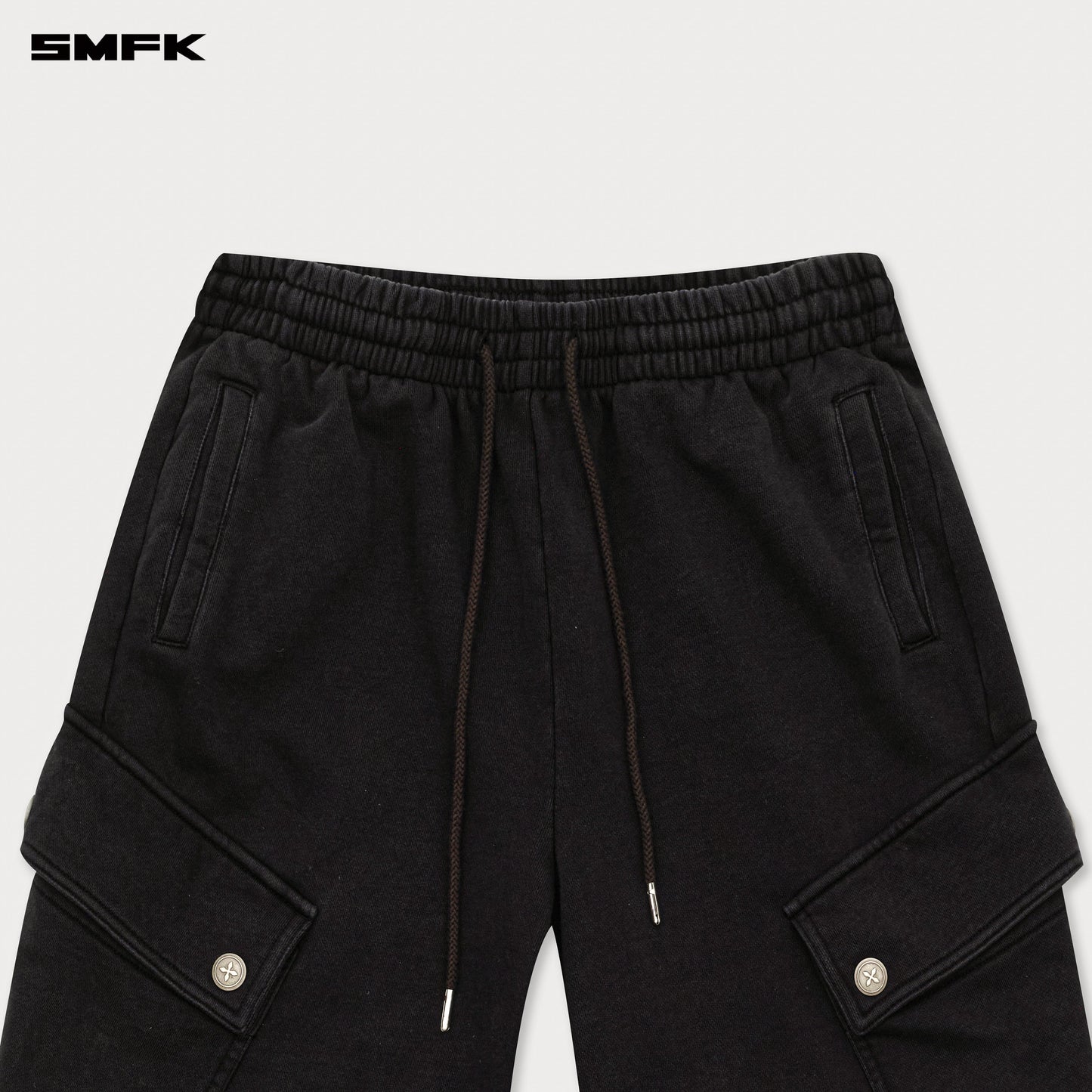 SMFK FUTURE Wide-Leg Track Pants in Black