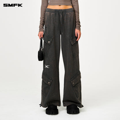 SMFK FUTURE Wide-Leg Track Pants in Gray