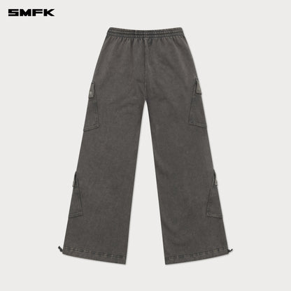 SMFK FUTURE Wide-Leg Track Pants in Gray