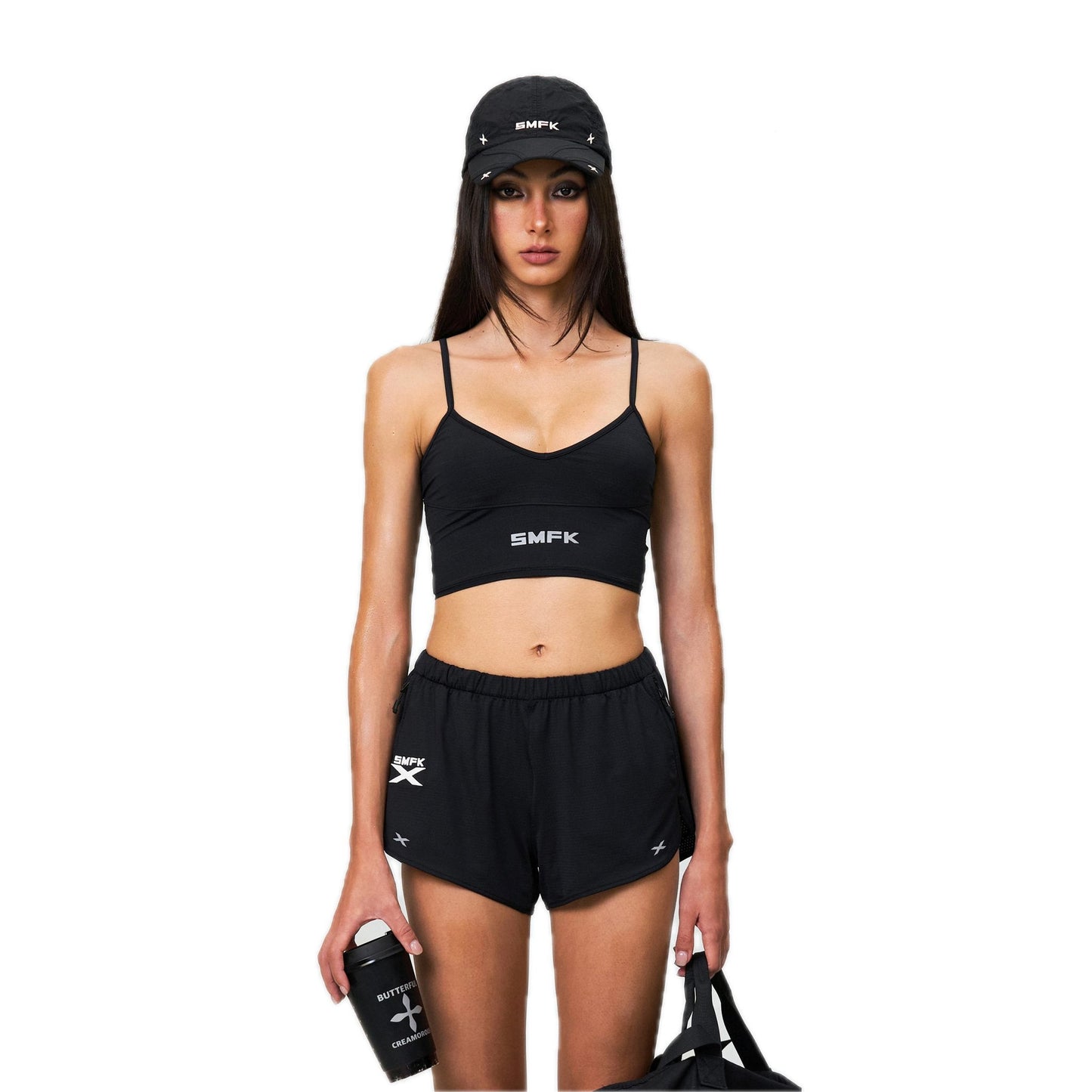 SMFK FUTURE X Extreme Sports Bra Strap Top Black