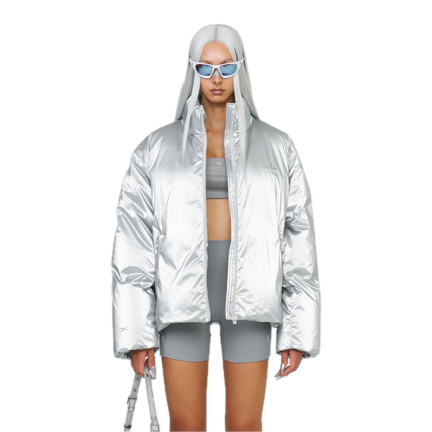 SMFK FUTURE X-Storm Air Bubble Puffer Jacket In Silver