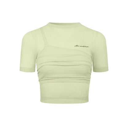 Ann Andelman Green Knitted Lightweight T-shirt