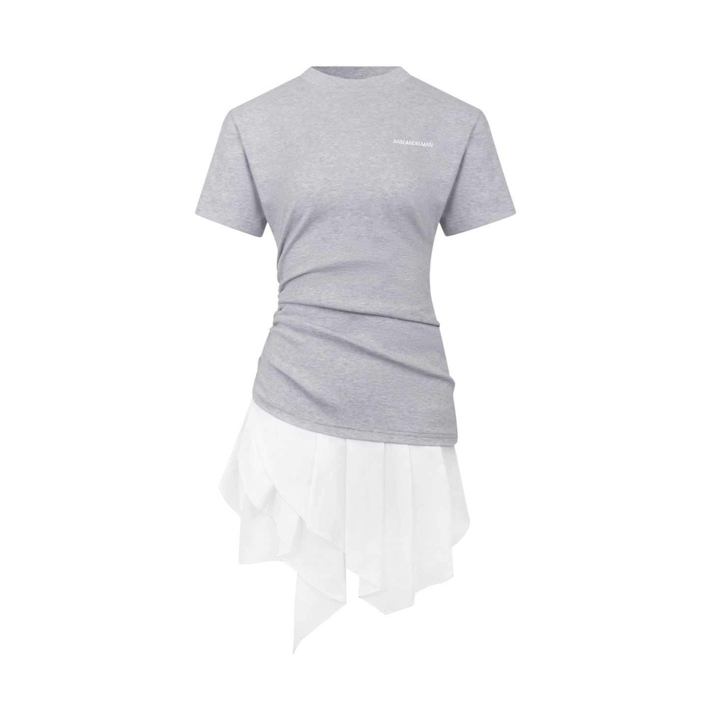 Ann Andelman Grey Patchwork T-shirt Dress