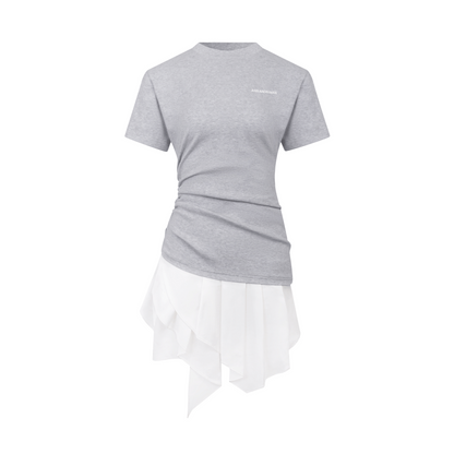 Ann Andelman Grey Patchwork T-shirt Dress