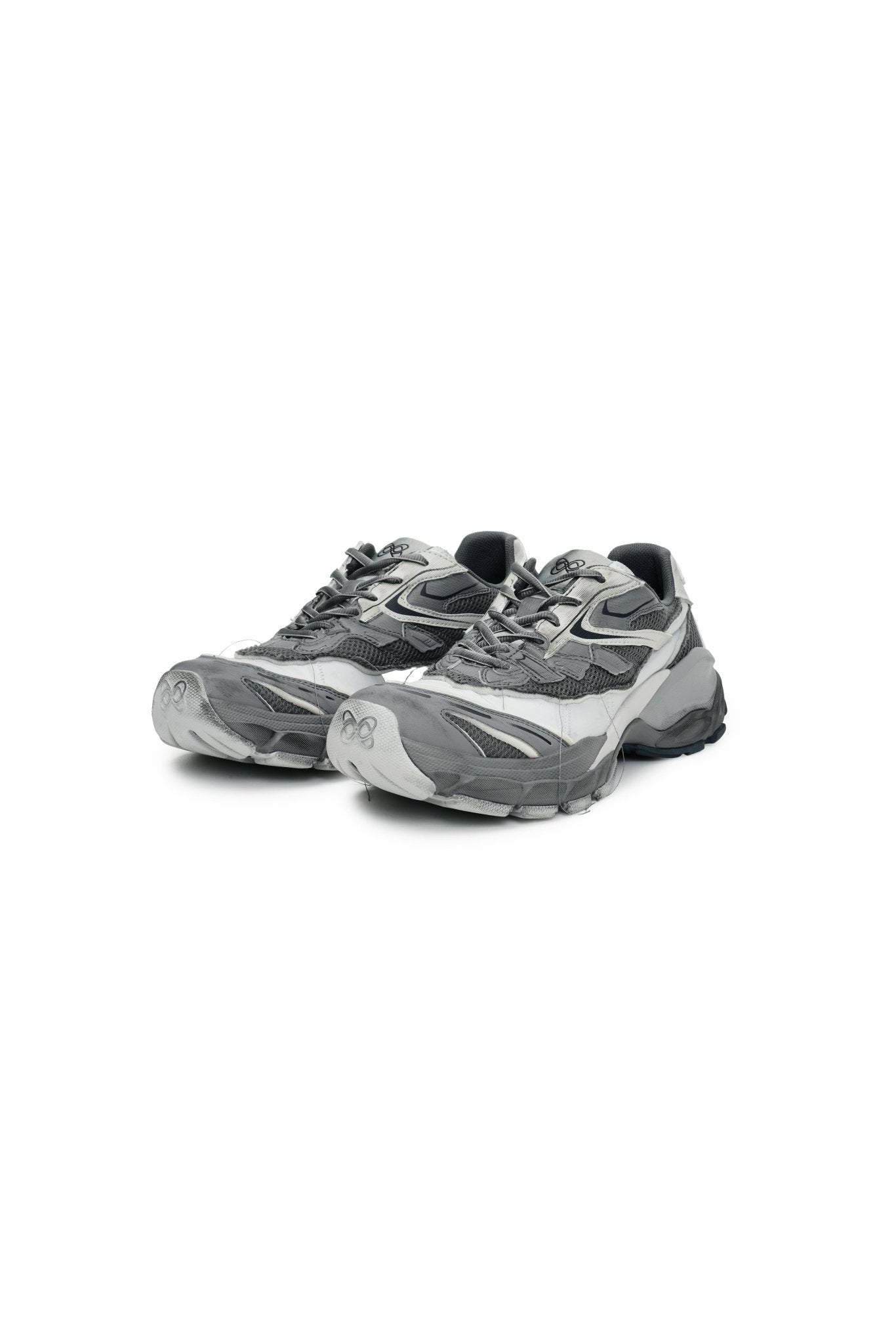 Ann Andelman Grey Split Distressed Sneakers
