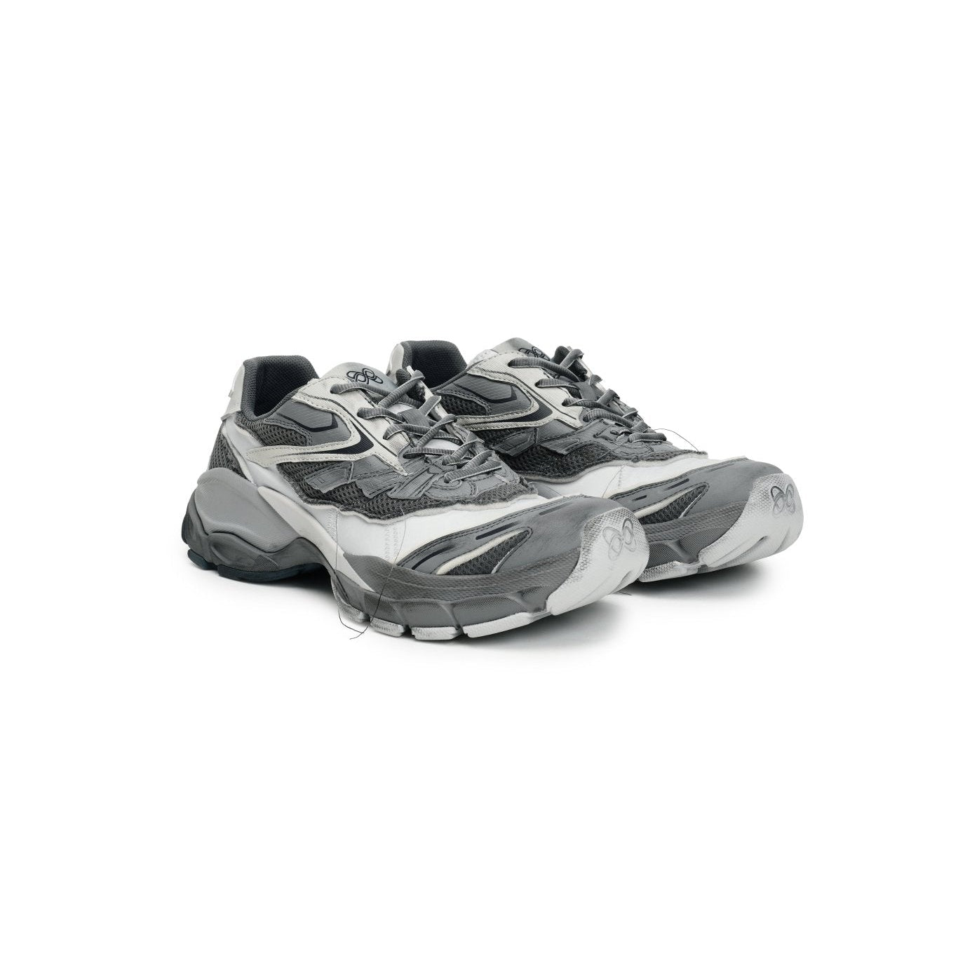Ann Andelman Grey Split Distressed Sneakers