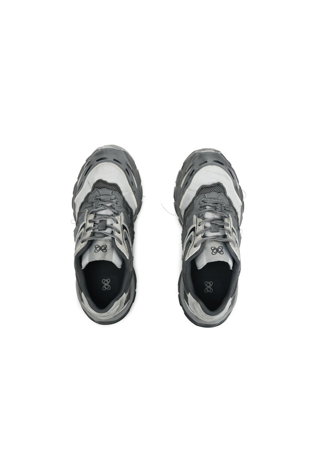 Ann Andelman Grey Split Distressed Sneakers
