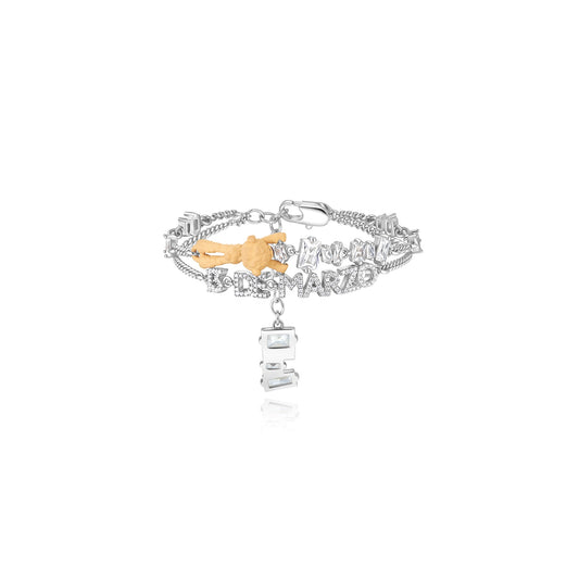 13DE MARZO Bear Zircon Unshaped Bracelet