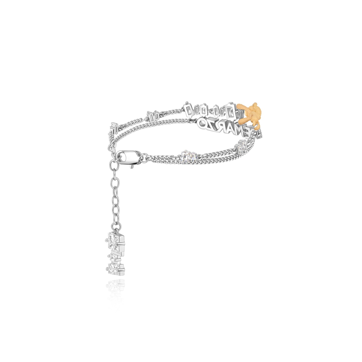 13DE MARZO Bear Zircon Unshaped Bracelet