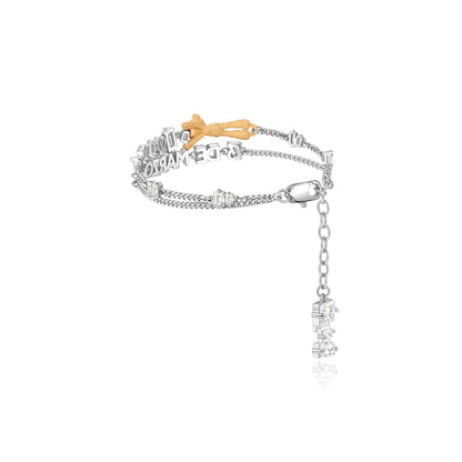 13DE MARZO Bear Zircon Unshaped Bracelet
