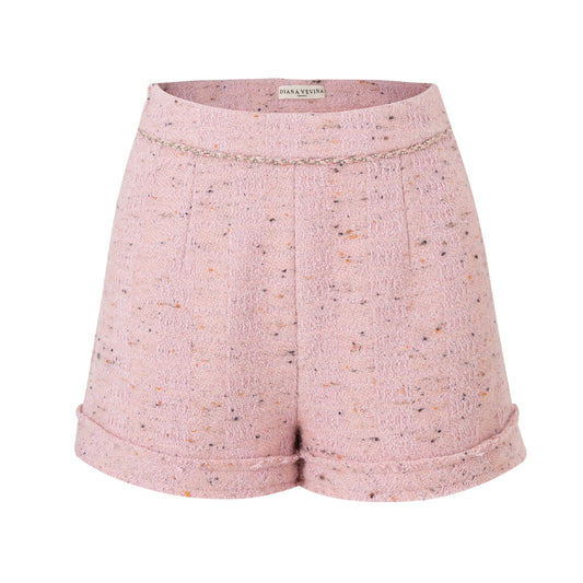 DIANA VEVINA Heavy Weave Drill Chain Chambray Shorts