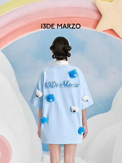 13DE MARZO x CARE BEARS Luminous T-shirt Ballad Blue