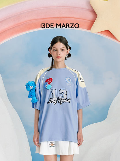 13DE MARZO x CARE BEARS Hud Squad T-shirt Placid Blue