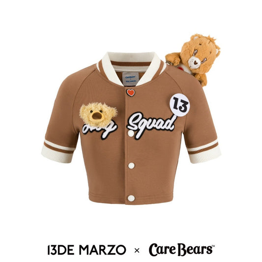 13DE MARZO x CARE BEARS Hug Squad Baseball Cardigan Tiger Eye