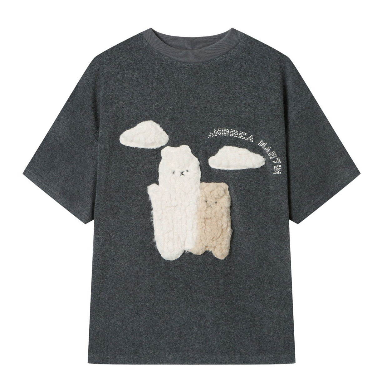 Andrea Martin Cloud and Alpaca Tee Grey