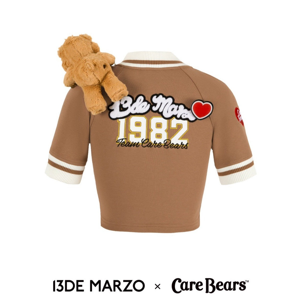 13DE MARZO x CARE BEARS Hug Squad Baseball Cardigan Tiger Eye