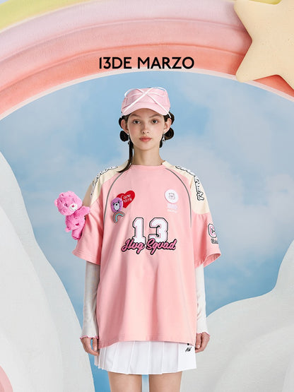 13DE MARZO x CARE BEARS Hud Squad T-shirt Almond Blossom