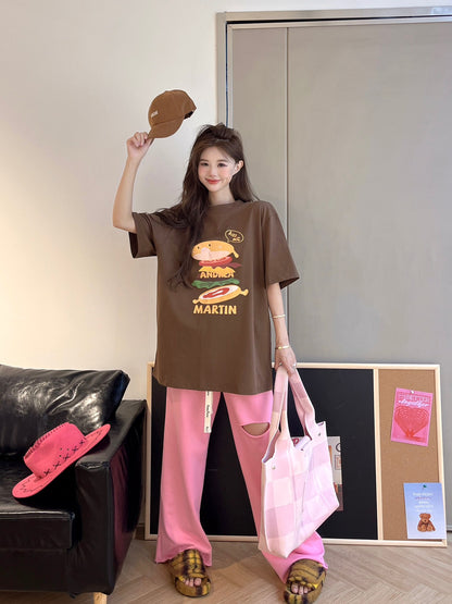 Andrea Martin Fun Burger Print Tee