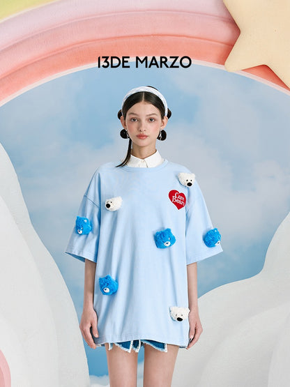 13DE MARZO x CARE BEARS Luminous T-shirt Ballad Blue